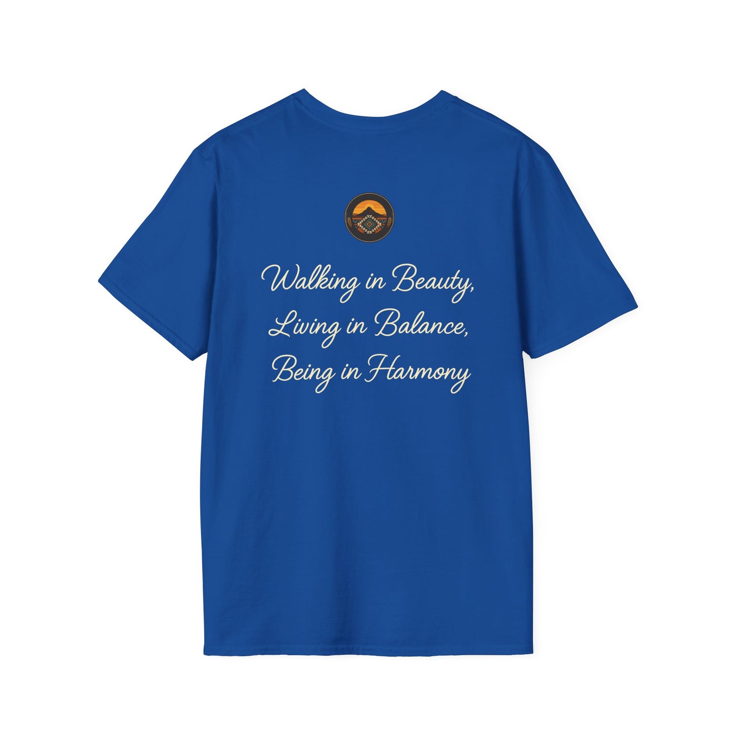 Hózhó-Walk in Beauty Unisex Softstyle T-Shirt, Comfortable Graphic Tee, Minimalist Vibe, Perfect Gift, Eco-Friendly Fashion, Everyday Wear