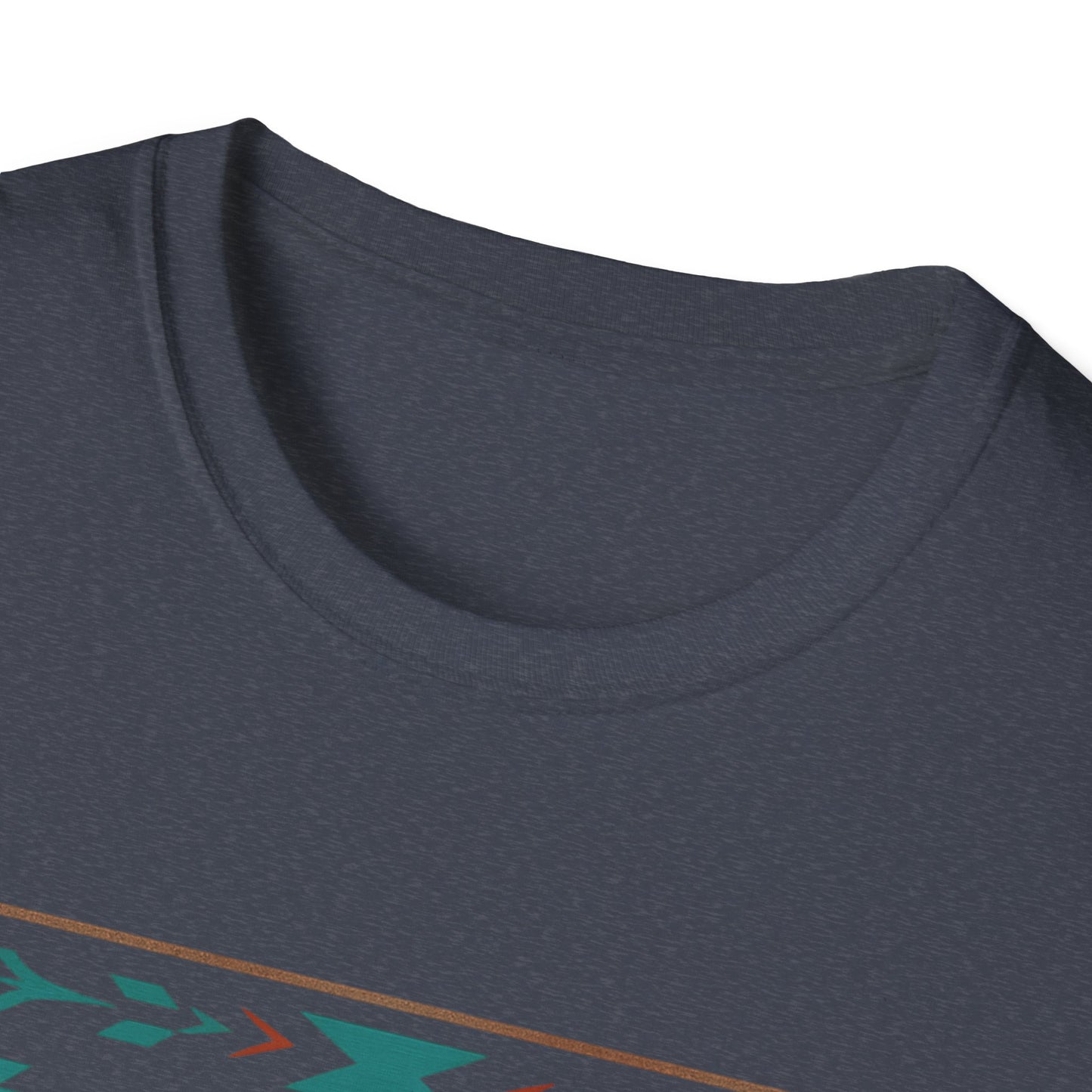 Warpath Weave – Men's Geometric Heritage Tee Tribal Pattern Unisex Softstyle T-Shirt - Bohemian Fashion, Casual Wear, Unique Gift, Festival Style, Everyday Comfort