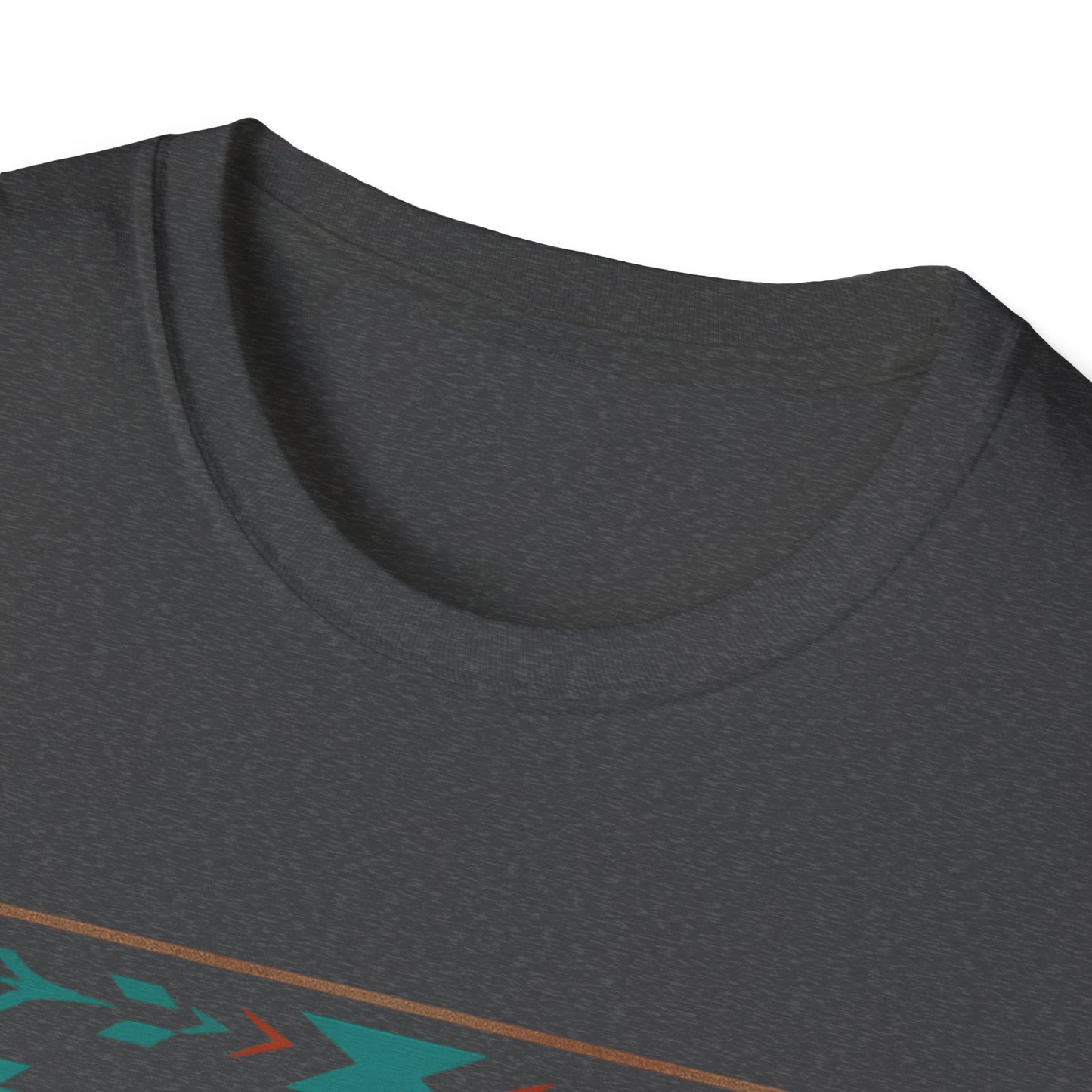 Warpath Weave – Men's Geometric Heritage Tee Tribal Pattern Unisex Softstyle T-Shirt - Bohemian Fashion, Casual Wear, Unique Gift, Festival Style, Everyday Comfort
