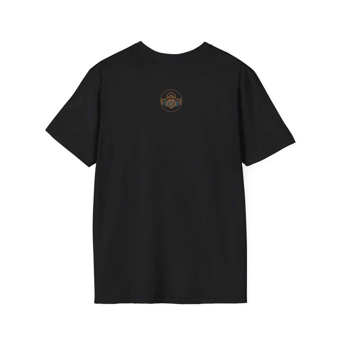 Warpath Weave – Men's Geometric Heritage Tee Tribal Pattern Unisex Softstyle T-Shirt - Bohemian Fashion, Casual Wear, Unique Gift, Festival Style, Everyday Comfort