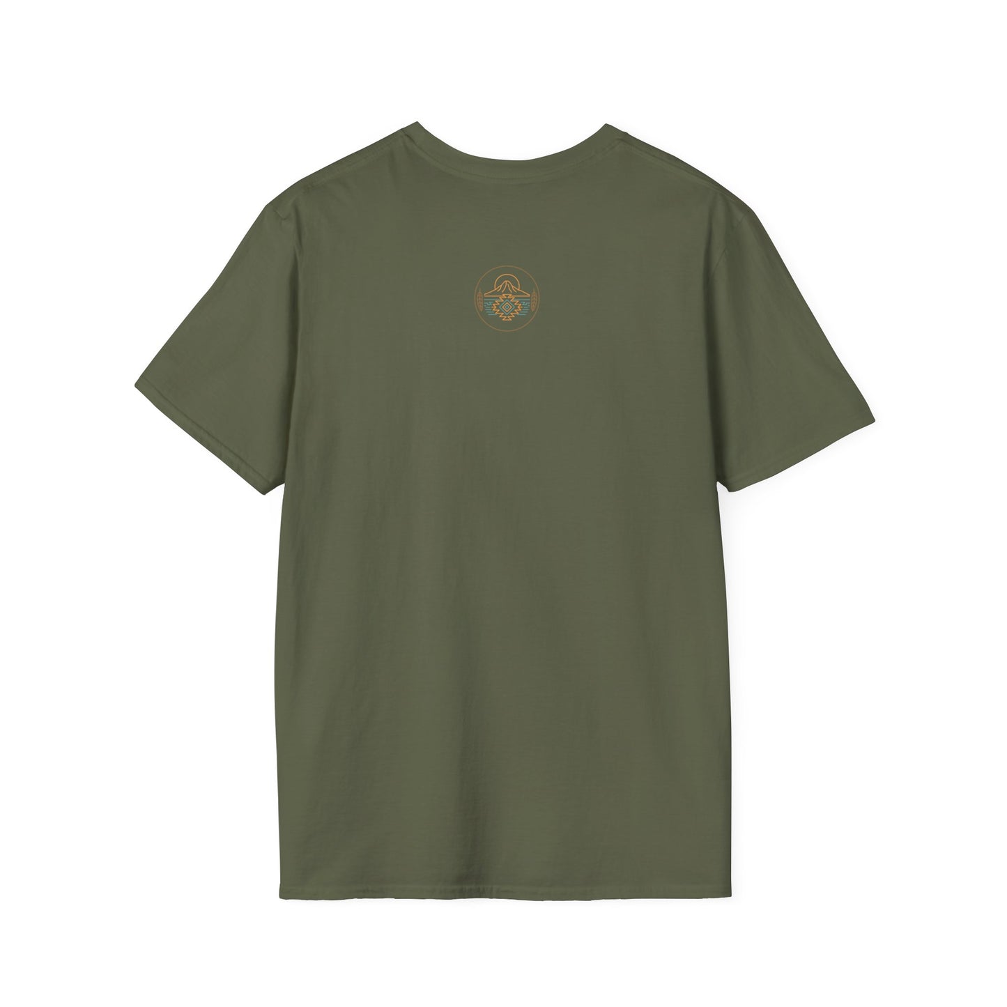 Warpath Weave – Men's Geometric Heritage Tee Tribal Pattern Unisex Softstyle T-Shirt - Bohemian Fashion, Casual Wear, Unique Gift, Festival Style, Everyday Comfort