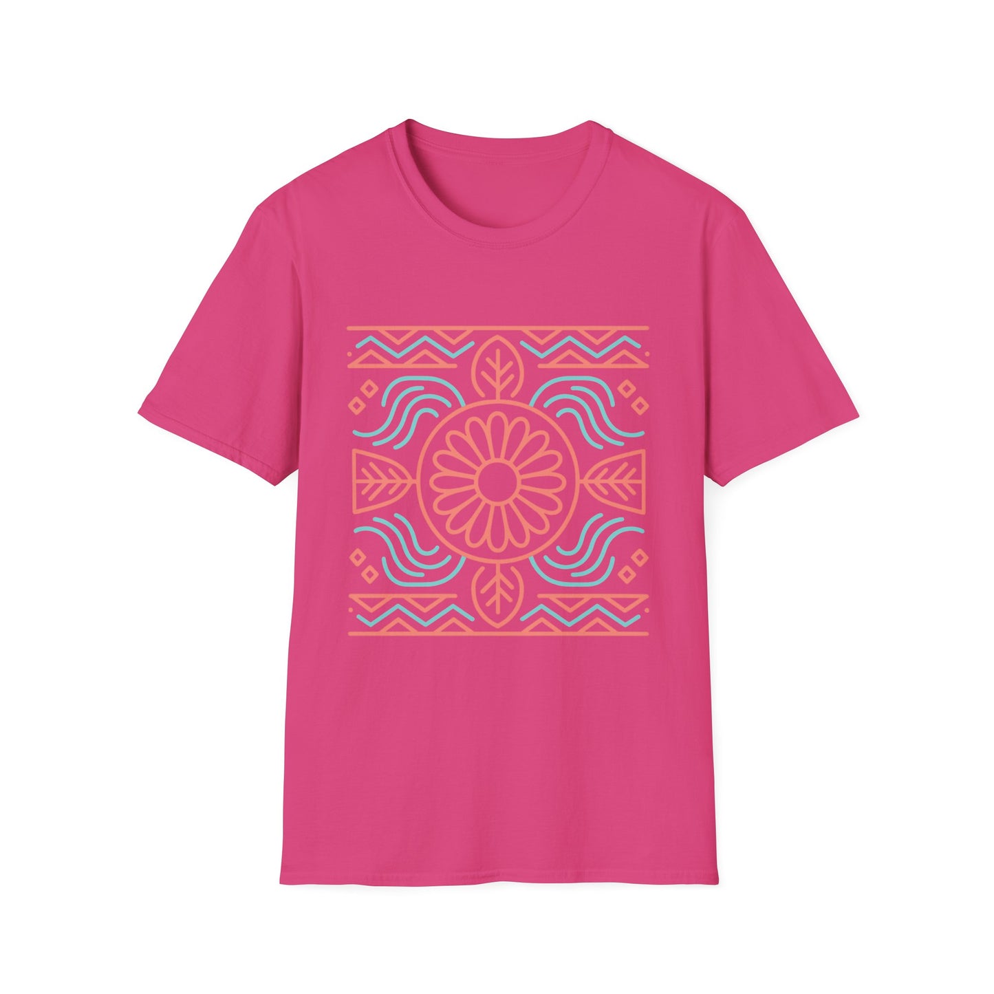 Morning Light Bloom – Women's Native American-Inspired Tee Boho Floral Unisex T-Shirt | Casual Wear, Gift for Her, Summer Style, Eco-Friendly, Beach Day Essential