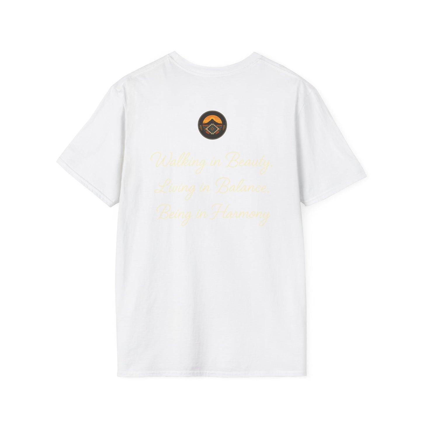 Hózhó-Walk in Beauty Unisex Softstyle T-Shirt, Comfortable Graphic Tee, Minimalist Vibe, Perfect Gift, Eco-Friendly Fashion, Everyday Wear