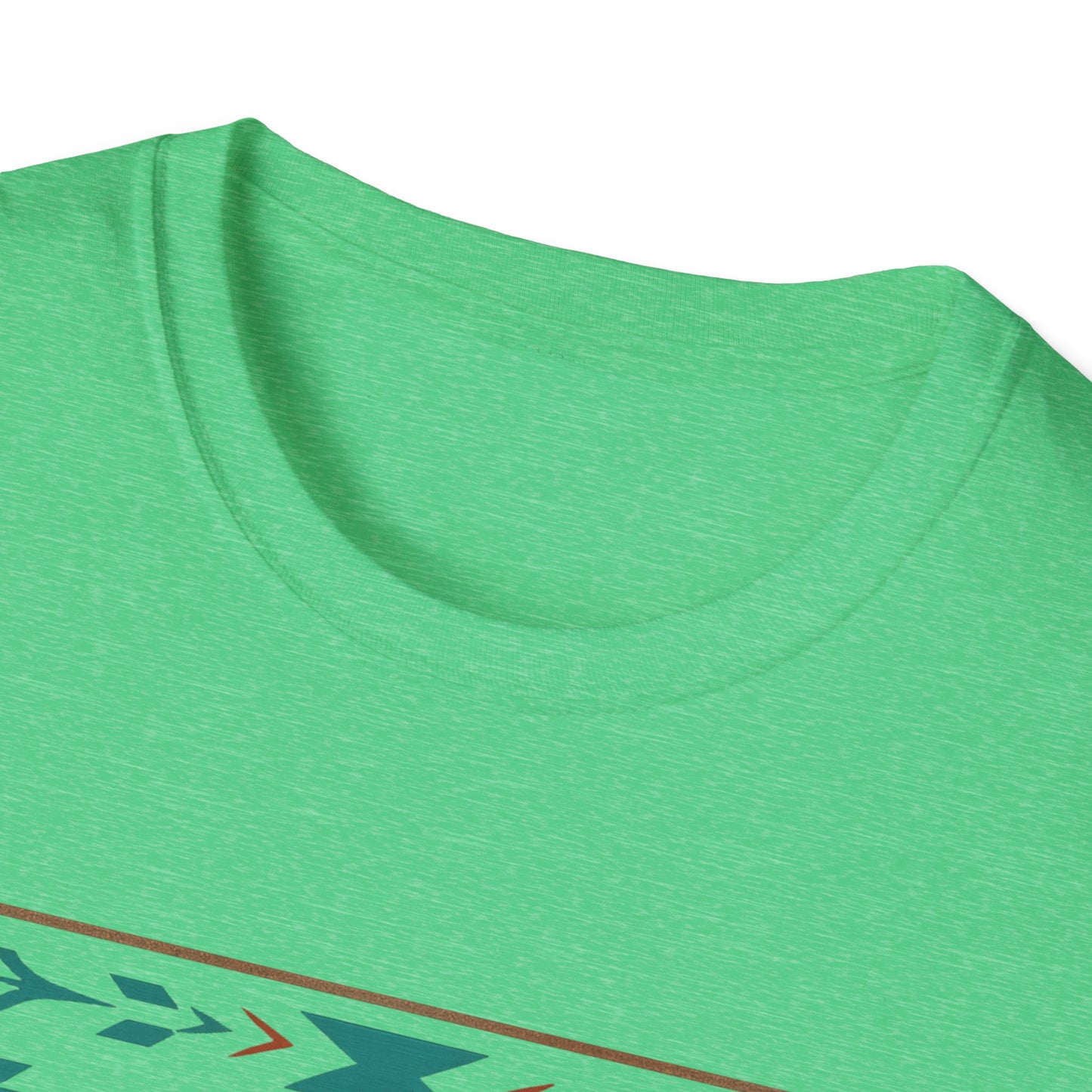 Warpath Weave – Men's Geometric Heritage Tee Tribal Pattern Unisex Softstyle T-Shirt - Bohemian Fashion, Casual Wear, Unique Gift, Festival Style, Everyday Comfort