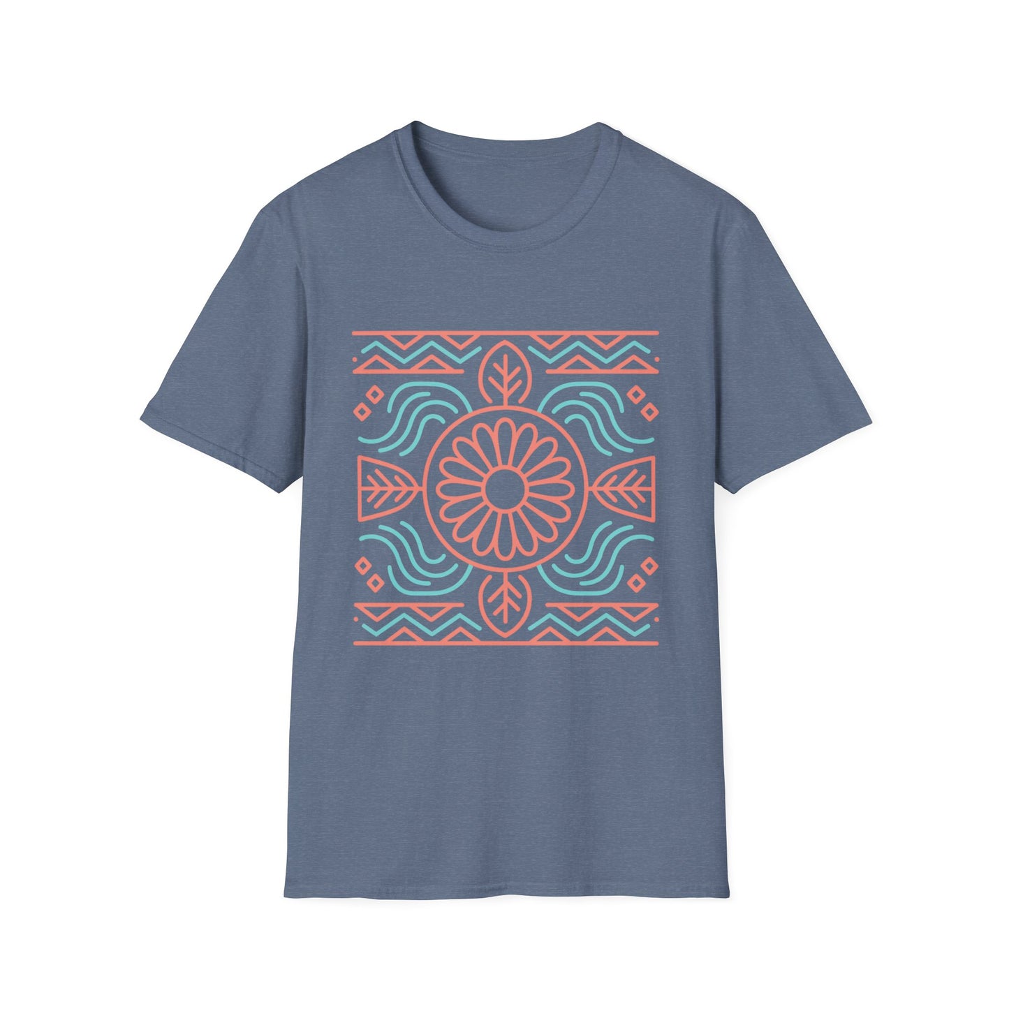 Morning Light Bloom – Women's Native American-Inspired Tee Boho Floral Unisex T-Shirt | Casual Wear, Gift for Her, Summer Style, Eco-Friendly, Beach Day Essential