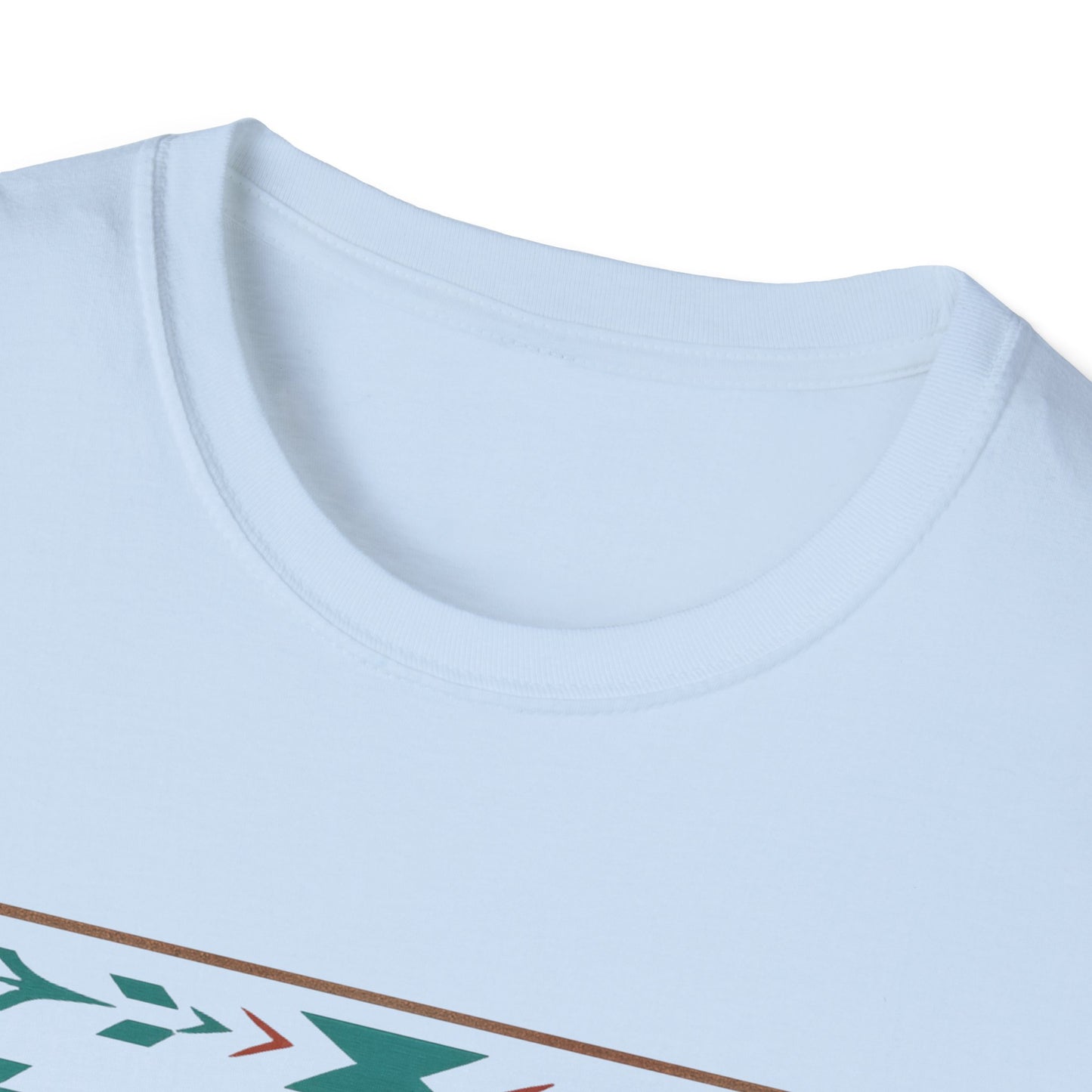 Warpath Weave – Men's Geometric Heritage Tee Tribal Pattern Unisex Softstyle T-Shirt - Bohemian Fashion, Casual Wear, Unique Gift, Festival Style, Everyday Comfort