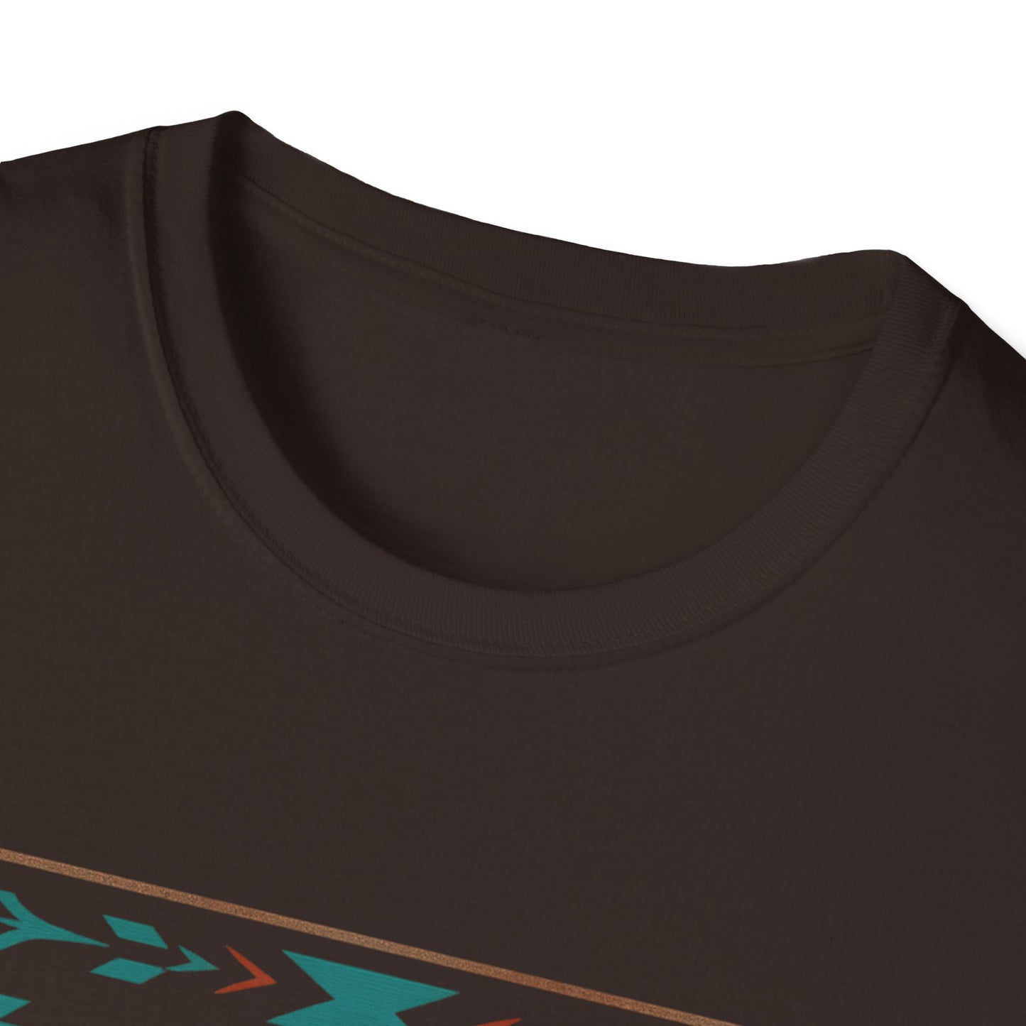 Warpath Weave – Men's Geometric Heritage Tee Tribal Pattern Unisex Softstyle T-Shirt - Bohemian Fashion, Casual Wear, Unique Gift, Festival Style, Everyday Comfort