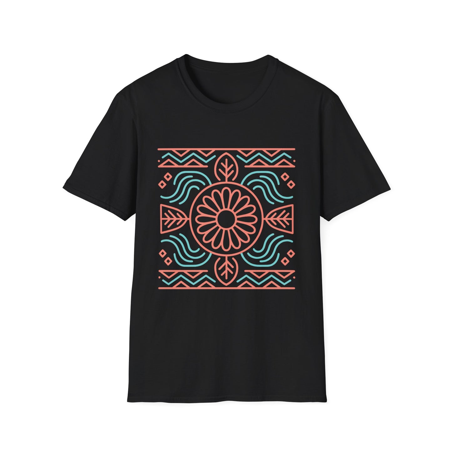 Morning Light Bloom – Women's Native American-Inspired Tee Boho Floral Unisex T-Shirt | Casual Wear, Gift for Her, Summer Style, Eco-Friendly, Beach Day Essential