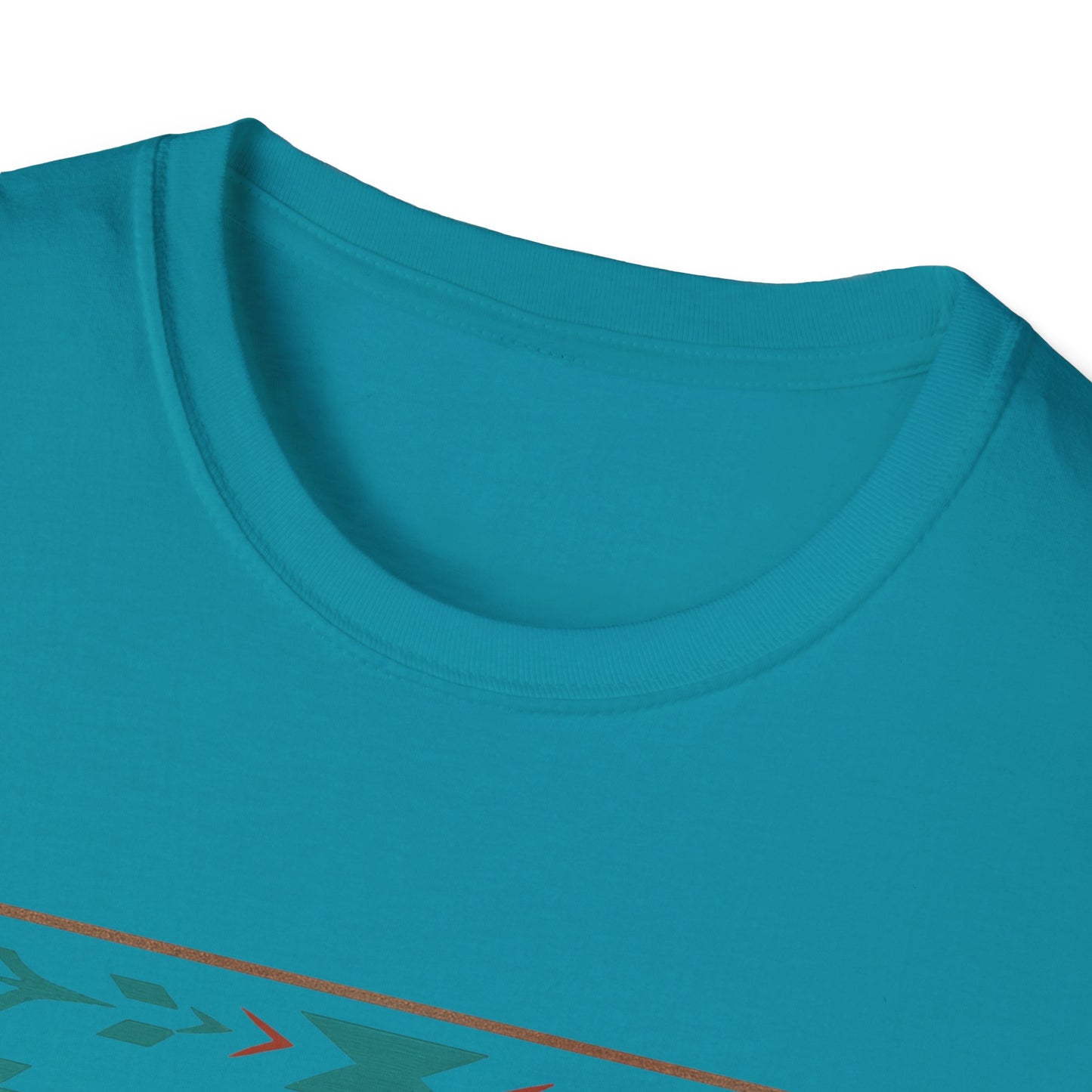 Warpath Weave – Men's Geometric Heritage Tee Tribal Pattern Unisex Softstyle T-Shirt - Bohemian Fashion, Casual Wear, Unique Gift, Festival Style, Everyday Comfort