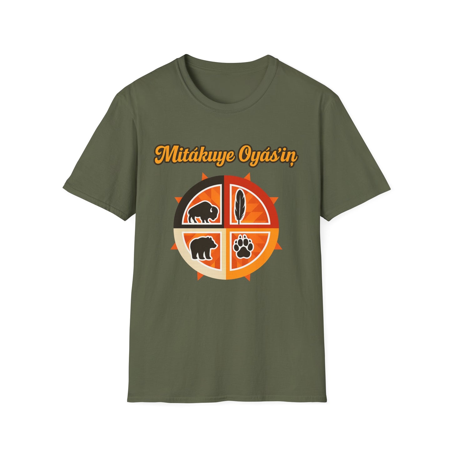 Mitakuye Oyas'in - Tribal Spirit - Unisex T-Shirt, Trendy Family Tee, Native American Gift, Matching Family Shirts, Outdoor Adventure Wear