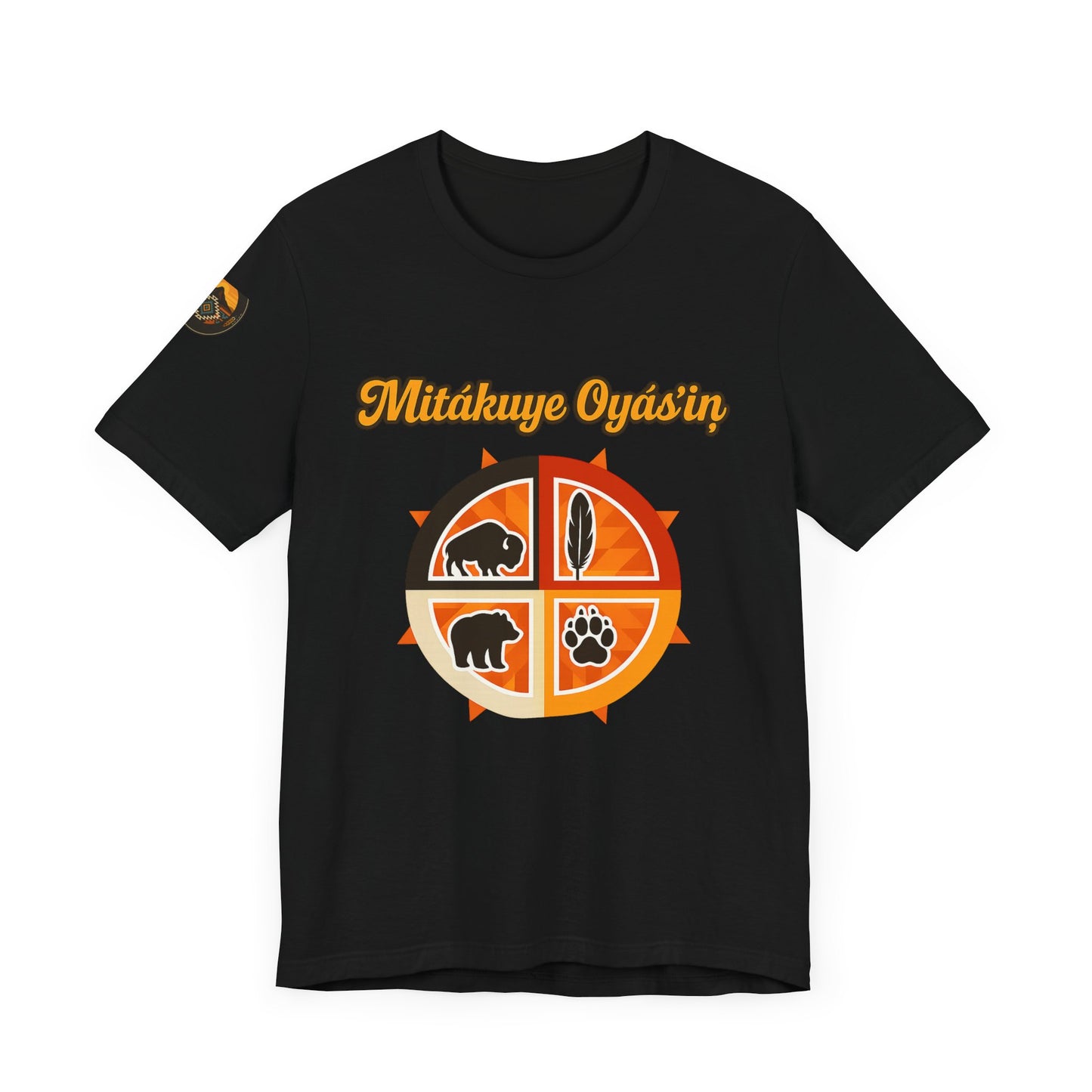 Mitákuye Oyás’iŋ-Tribal Spirit T-Shirt, Native American Tee, Family Connection Shirt, Cultural Heritage Apparel, Unisex Motivational Tee