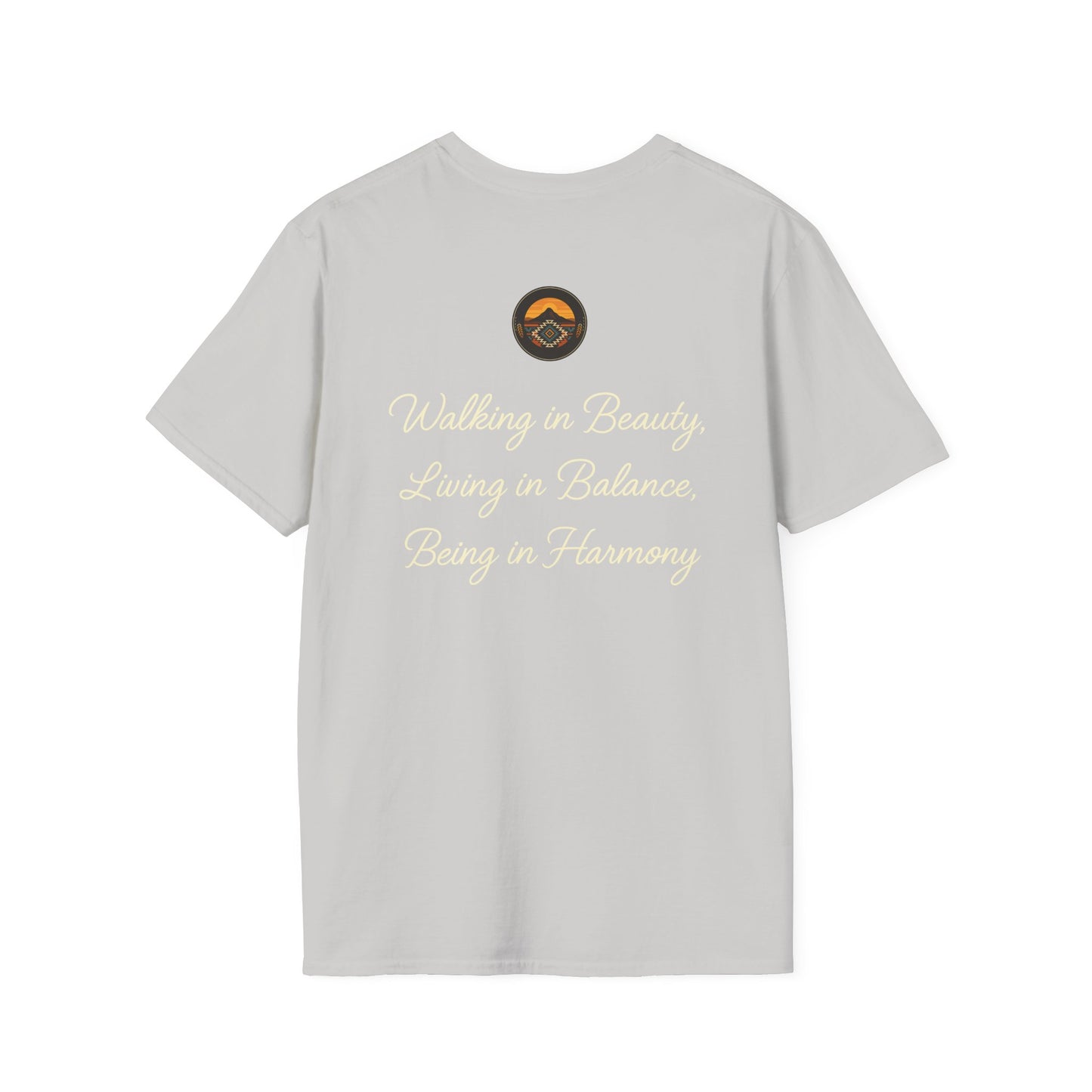 Hózhó-Walk in Beauty Unisex Softstyle T-Shirt, Comfortable Graphic Tee, Minimalist Vibe, Perfect Gift, Eco-Friendly Fashion, Everyday Wear