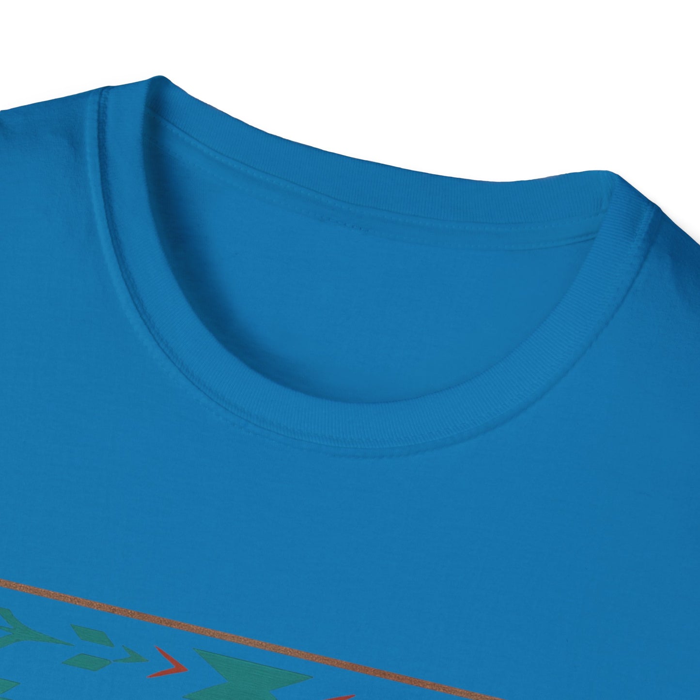 Warpath Weave – Men's Geometric Heritage Tee Tribal Pattern Unisex Softstyle T-Shirt - Bohemian Fashion, Casual Wear, Unique Gift, Festival Style, Everyday Comfort