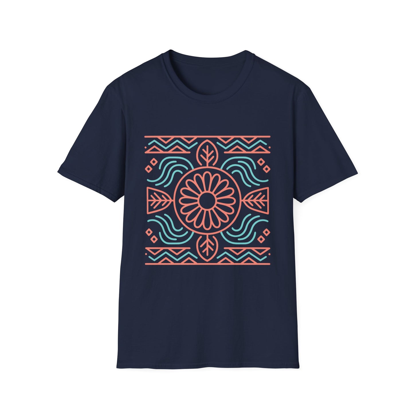 Morning Light Bloom – Women's Native American-Inspired Tee Boho Floral Unisex T-Shirt | Casual Wear, Gift for Her, Summer Style, Eco-Friendly, Beach Day Essential