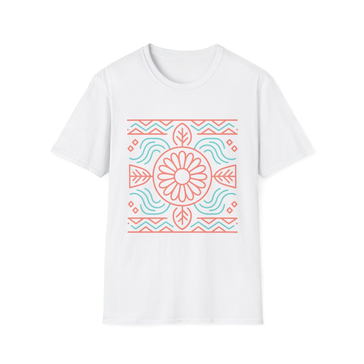 Morning Light Bloom – Women's Native American-Inspired Tee Boho Floral Unisex T-Shirt | Casual Wear, Gift for Her, Summer Style, Eco-Friendly, Beach Day Essential