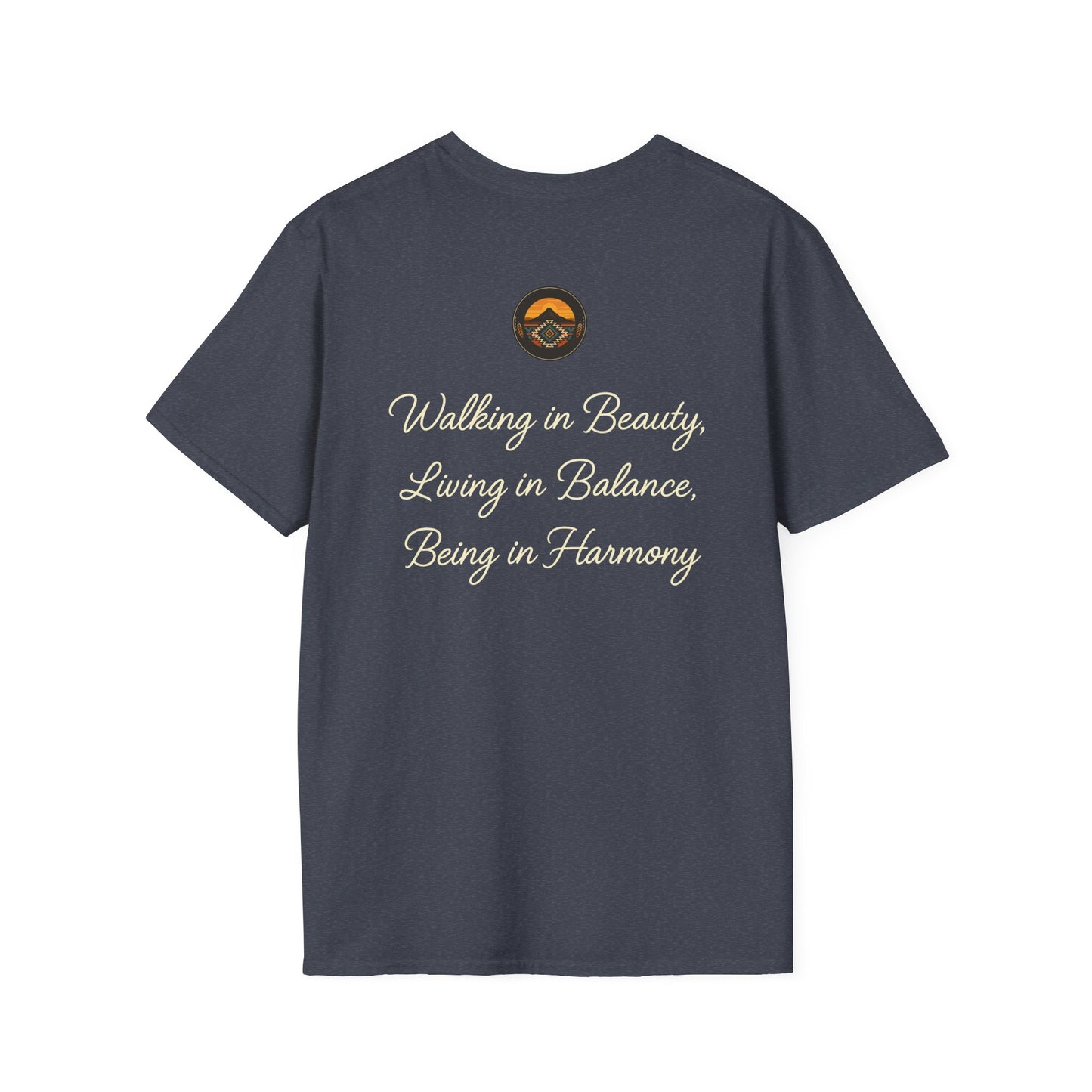 Hózhó-Walk in Beauty Unisex Softstyle T-Shirt, Comfortable Graphic Tee, Minimalist Vibe, Perfect Gift, Eco-Friendly Fashion, Everyday Wear