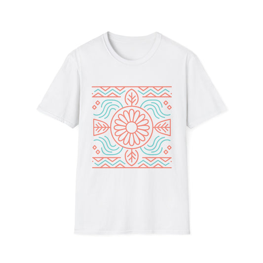 Morning Light Bloom – Women's Native American-Inspired Tee Boho Floral Unisex T-Shirt | Casual Wear, Gift for Her, Summer Style, Eco-Friendly, Beach Day Essential